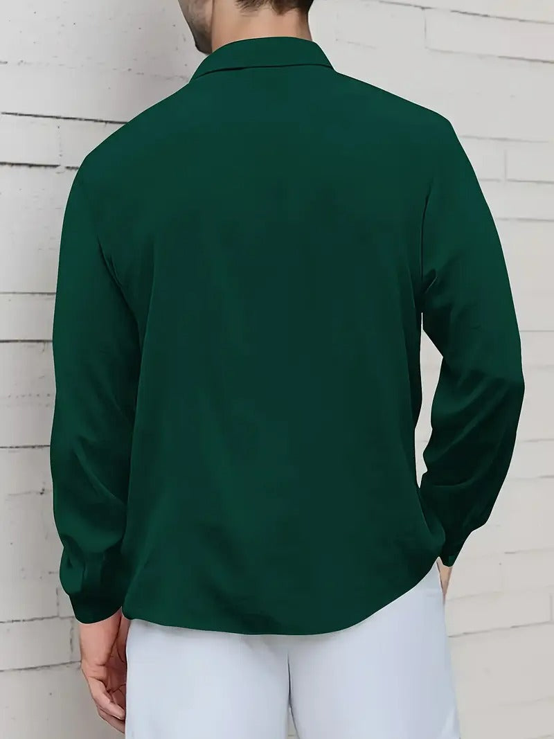 Classic Men’s Long Sleeve Shirt – Regular Fit, Button-Down, Timeless Style