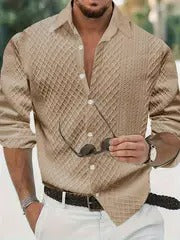 Classic Men’s White Shirt – European Style, Regular Fit, Long Sleeve
