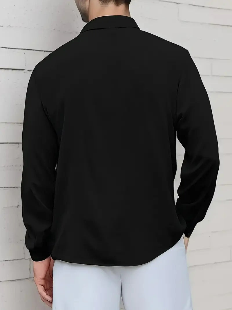 Classic Men’s Long Sleeve Shirt – Regular Fit, Button-Down, Timeless Style